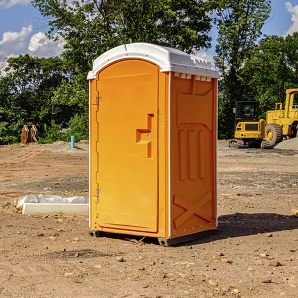 how often are the portable restrooms cleaned and serviced during a rental period in Burnside Pennsylvania